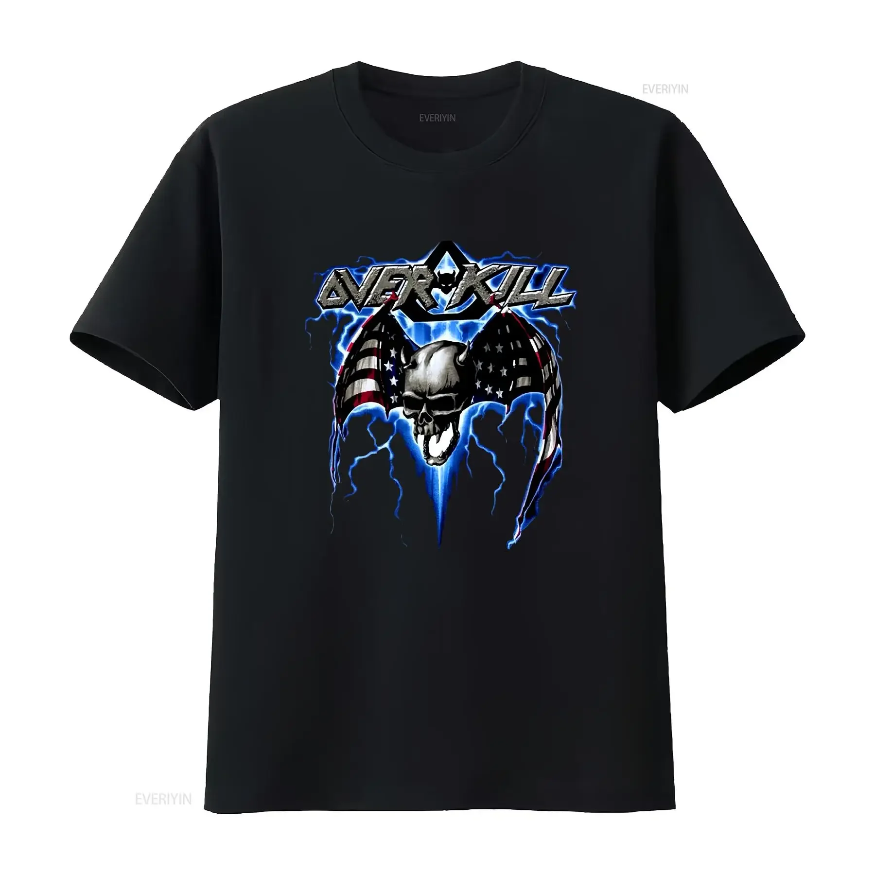 Overkill For Fans All Size T Shirt S 5XL vintage Washed streetwear Breathable Top For Everyday Wear Comfortable Slightly