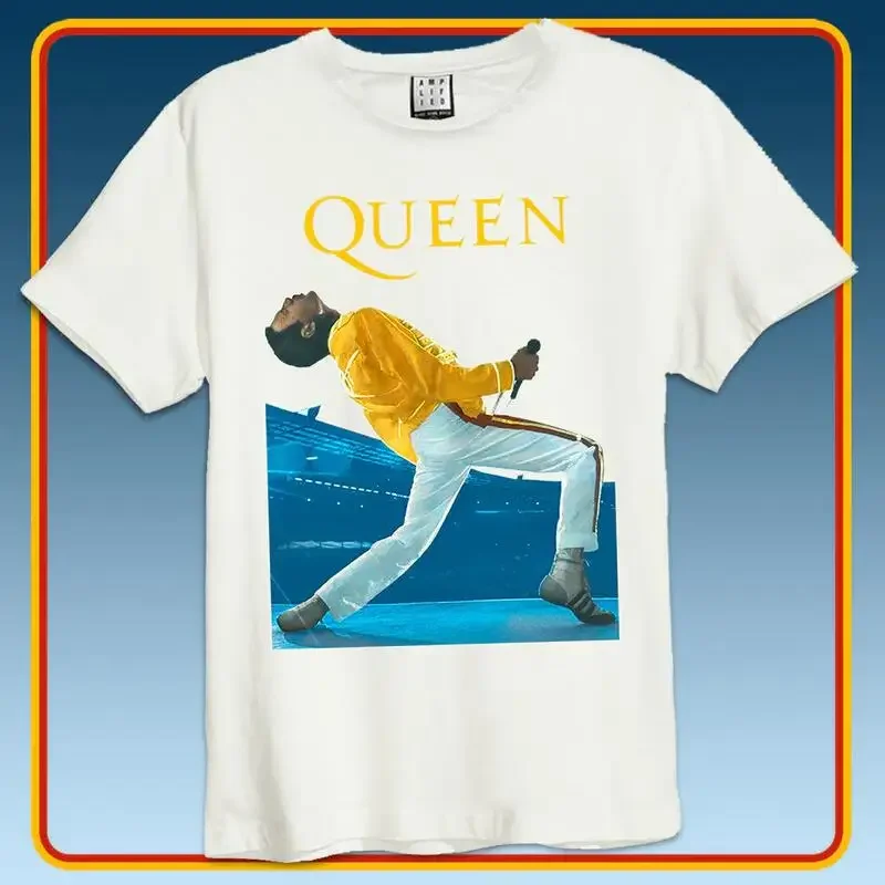 Freddie Mercury T-Shirt Men\'s Women Summer Short Sleeve Tee Shirt Harajuku Tshirt The Queen Band Graphic T-shirt Tees Female