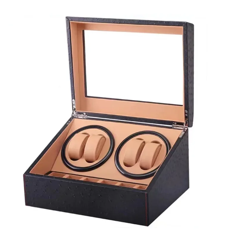 Leather Silent Movement Watch Winders Box Rotating Automatic Winder Watch Boxes Mechanical Watches Display Organizer Accessories