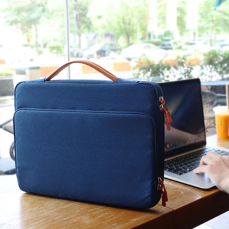 Sac à main solide pour ordinateur portable Apple Macbook Dell 13.3 15.4 15.6 pouces Huawei Pro Bali, étui de protection précieux intérieur, sacs pour femmes et hommes