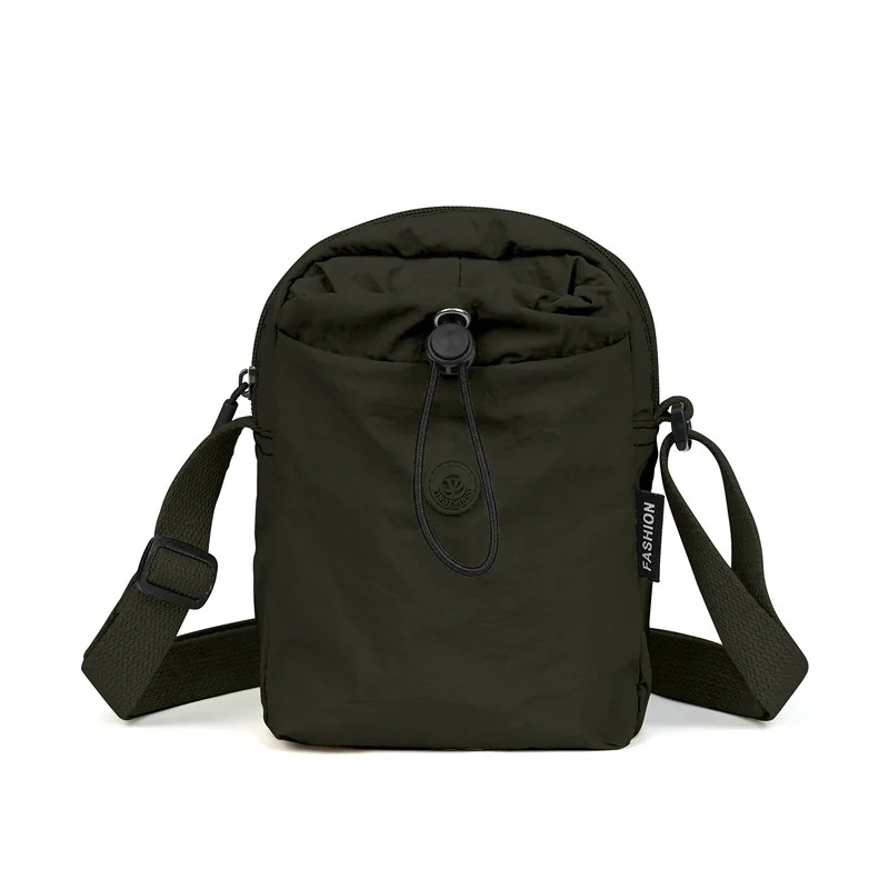 New leisure and travel water cup bag, women's nylon portable mobile phone shoulder bag, fashionable mini square bag