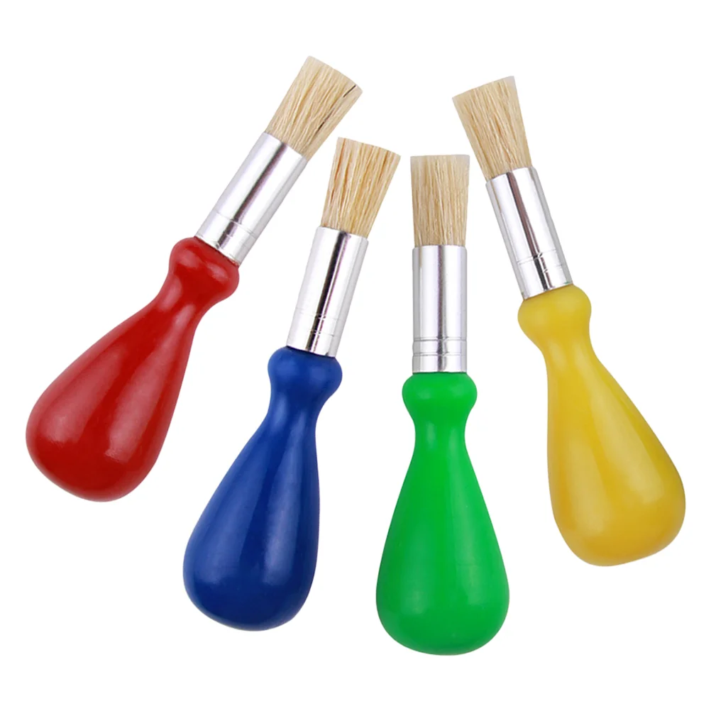 4 قطع من فرش الطلاء بالألوان المائية للأطفال الصغار لوازم الرسم على الجدران أثناء السفر