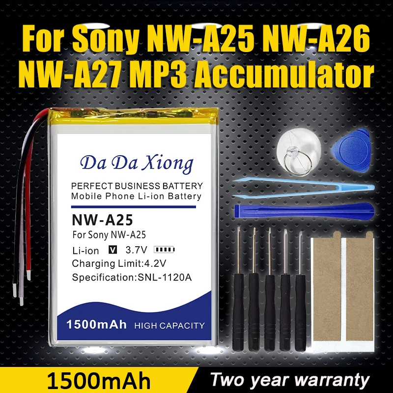 NW-A25 1500mAh Battery For Sony NW-A25 NW-A26 NW-A27 MP3 Accumulator Batteries