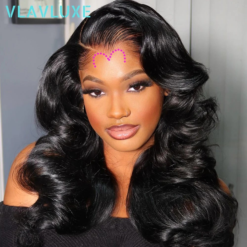 M Shaped Hairline Glueless HD Lace Body Wave Human Hair Lagos Hairline Wig Pre Plucked 400 Density HD Lace Front Wigs Human Hair