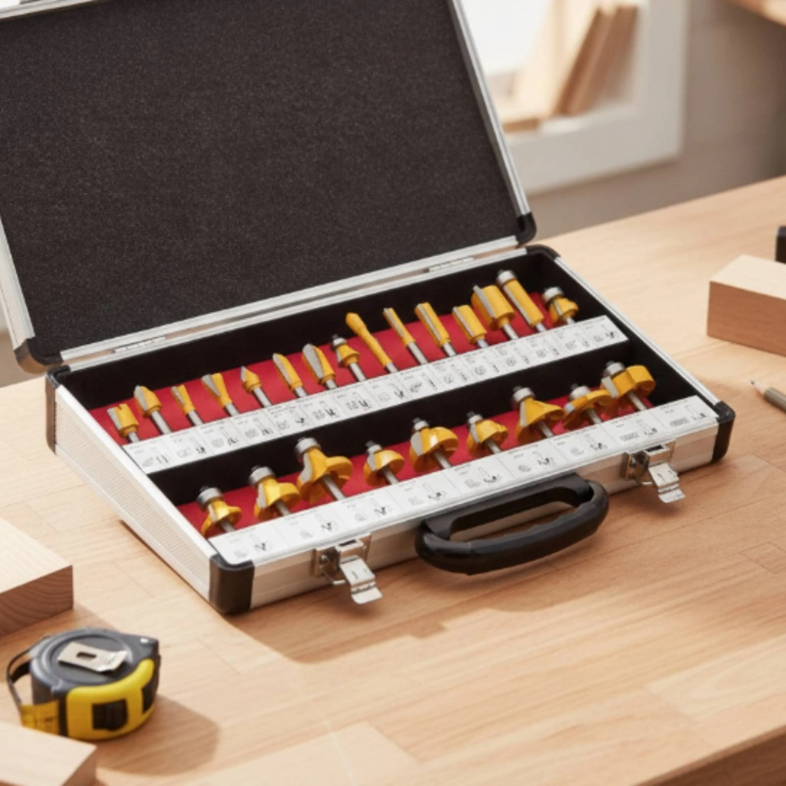 set-di-24-frese-per-router-con-valigetta-in-alluminio-set-di-frese-per-lavorazione-del-legno-strumento-portatile-e-robusto-per-falegnami-officina-cantiere