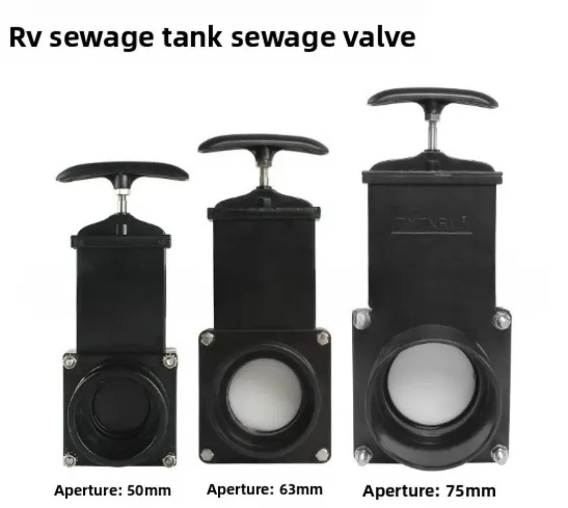 RV Accessories - Dual-Function Drain/Gate Valve for Clean/Sewage/Black Water Tanks (Motorhome/Camper/Caravan)
