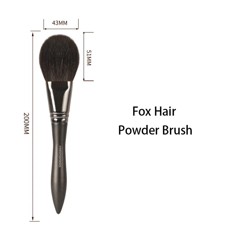 CHICHODO Cosmetic Brush-Natural Hair Tiny Waist Handle Series Makeup Brushes-01Fox Hair Powder Brush