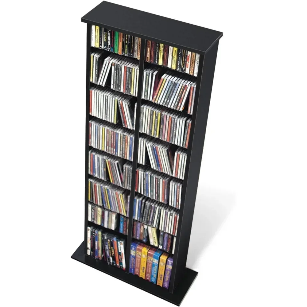 Media Storage Shelf Bookcase (228 DVDs, 464 CDs), Espresso, 22