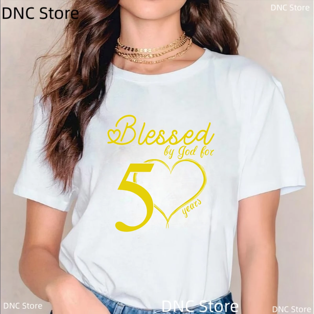 

Blessed By God For 90,60,70,80 Years ,Happy 90th Birthday Women Tshirt Birthday Group Squad T-Shirts Fashion Harajuku Y2k Tops