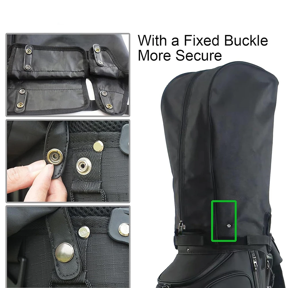 حقيبة جولف المطر هود غطاء المطر غطاء غبار مقاوم للماء حقيبة حمل الغولف 8.5in ~ 9.5in حماية درع لمستلزمات الغولف