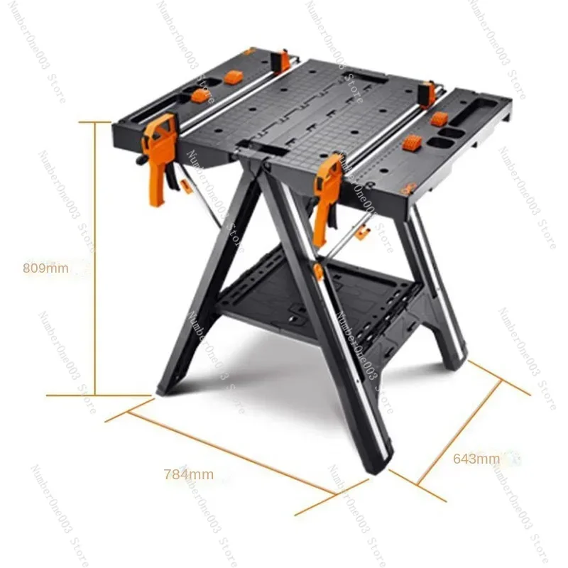 Load 135KG Multifunctional Folding Woodworking Workbench DIY Workbench Portable Tool Table Strong Clamping Force Tools