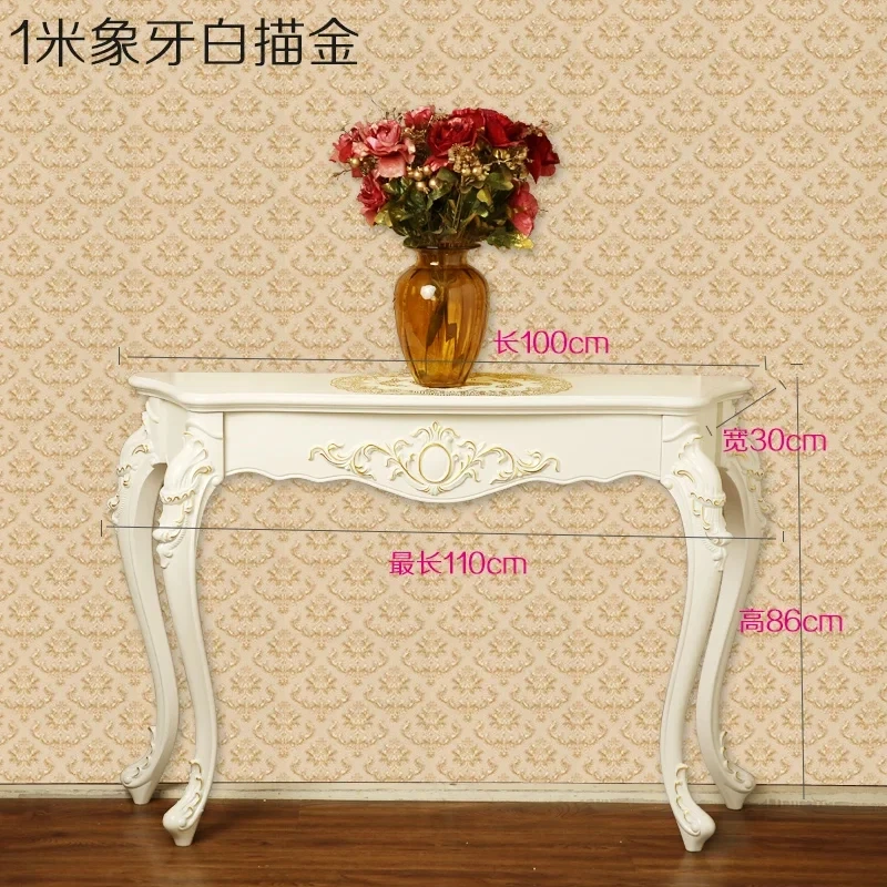 European Style Hallway Console Table Retro Vintage Semi-circle Entrance Furnit Living Room Home Furniture Decoration