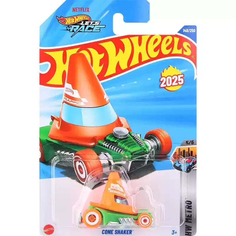 

2025H Original Hot Wheels Car Let's Race Toys for Boys 1/64 Diecast Cone Shaker Vehicles Alloy Models Brinquedos Birthday Gift