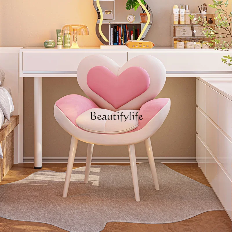 Bedroom dressing table stool small apartment home modern girls room manicure chair