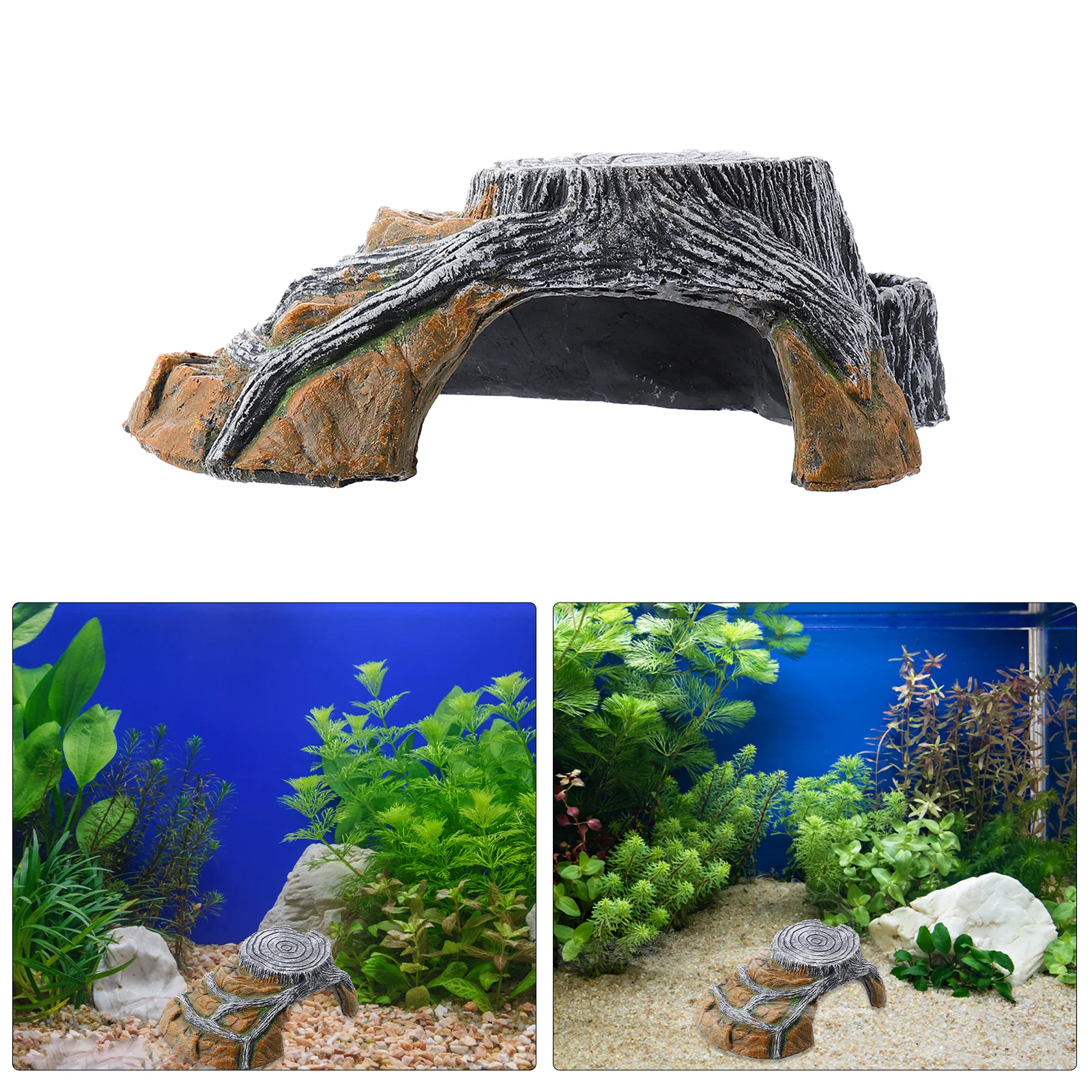 

Reptile Hide Turtle Habitat Accessories Small Hiding Hut Cave Basking Area Decoration