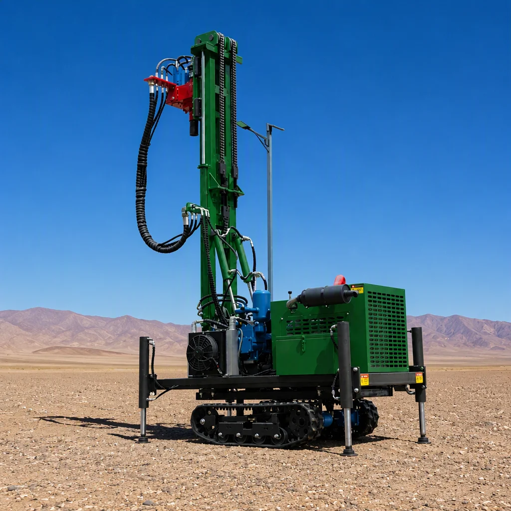 Customized Well Water Drilling Rig 200 Meter Depth for Domestic Use High Horsepower Diesel Hydraulic Track Mounted Movable
