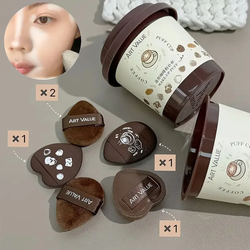 5 szt. Mini Puszki do Paleców z Pudełkiem Poduszka Powietrzna Puder Podkład Gąbka Korektor do Twarzy Krem BB Aplikator Kosmetyczny Narzędzia do Makijażu