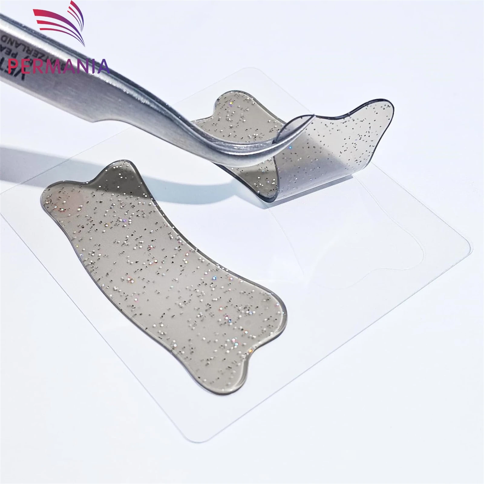PERMANIA 1 par de parches debajo de los ojos de silicona para levantamiento de pestañas coreano y removedor de extensiones de pestañas herramienta de belleza de maquillaje reutilizable y suave