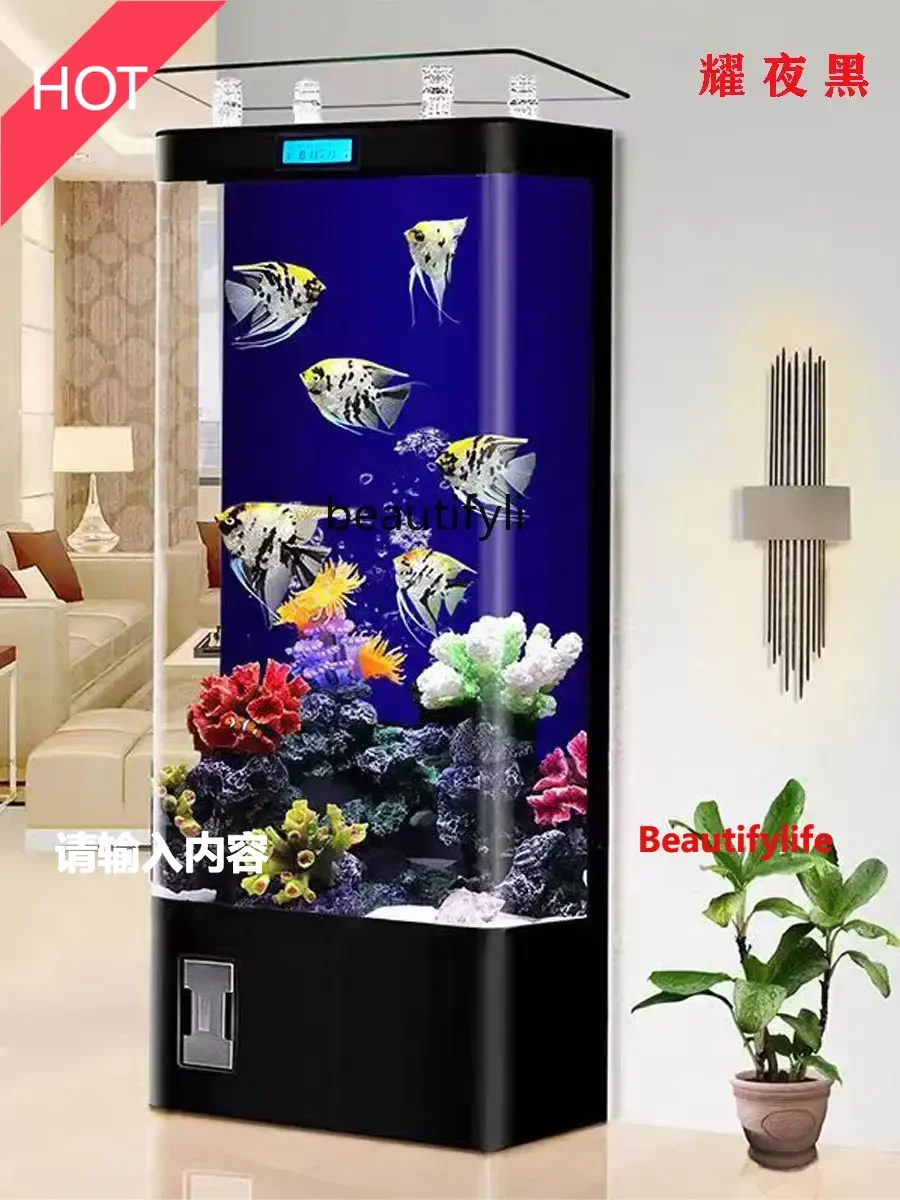 

6239 Home TV Cabinet Floor Vertical Fish Tank Living Room Simple Modern