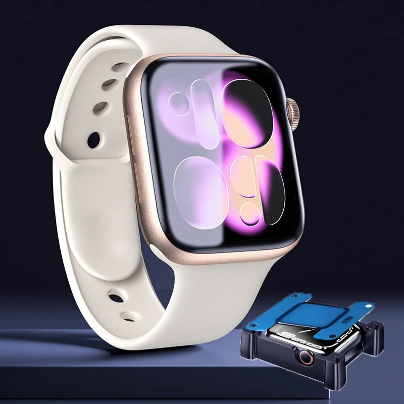 

3pcs Screen Protector For Apple Watch Ultra 3 2 49mm 45/41/42/44/46mm Positioning Tool+film IWatch Series 11 10 9 8 7 6 SE 5 4 3