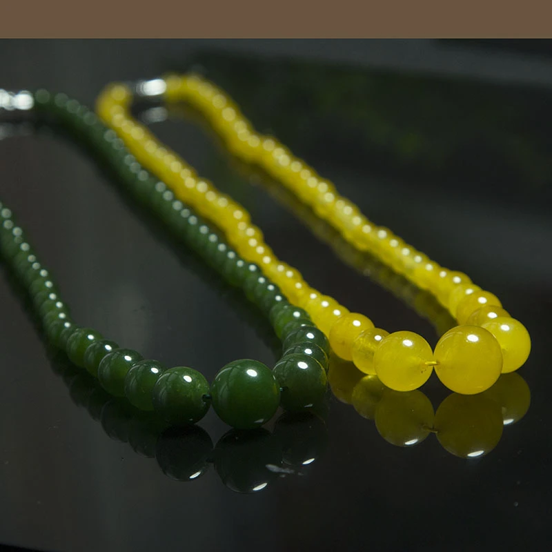 

Blue jade bracelet yellow jade necklace green jade necklace 108 necklace strings women's charming jewelry accessories