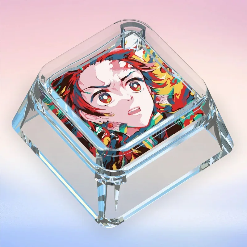 Demon Slayer Cross mechanical keyboard personalized anime keycap single nine-column Tanjiro transparent cartoon keycap