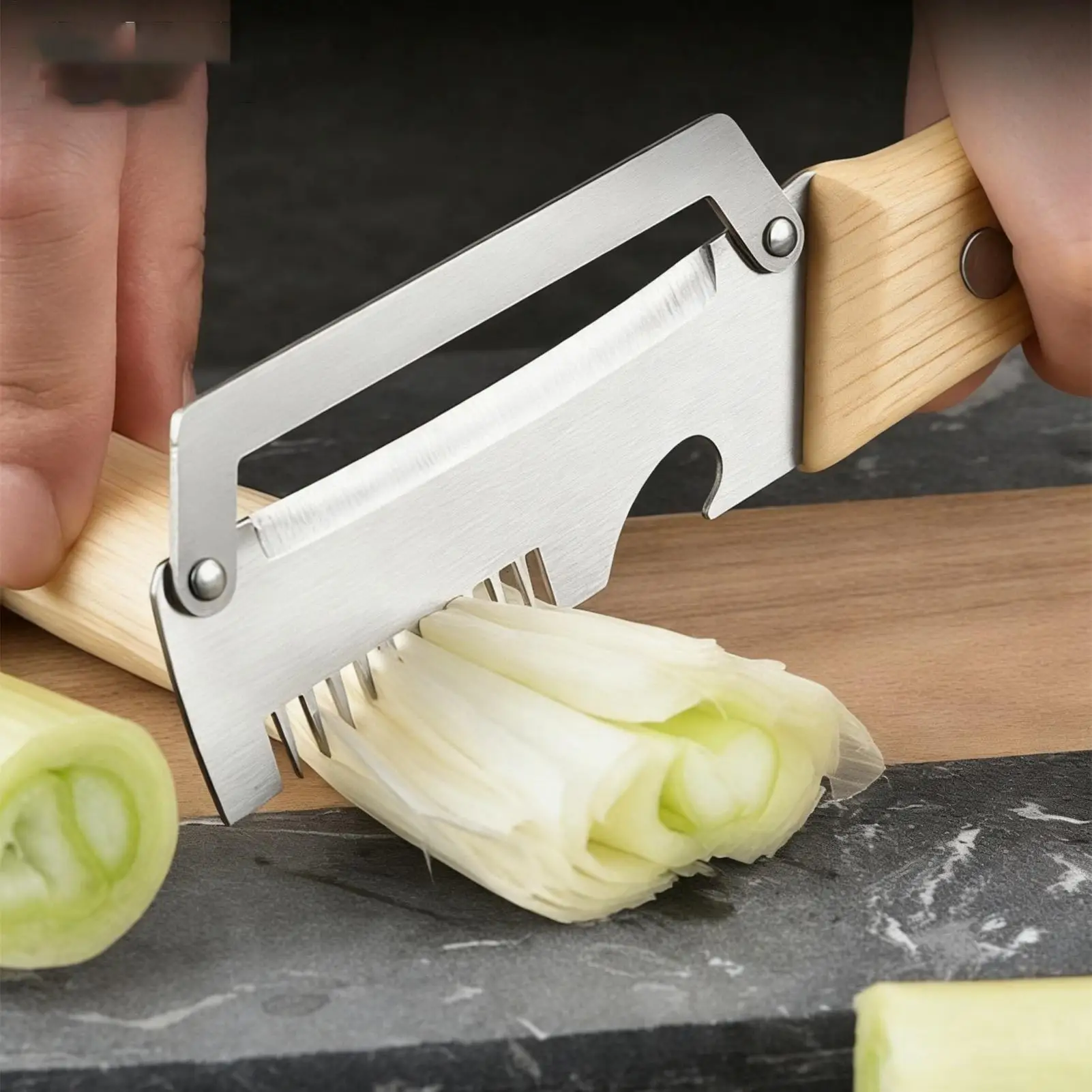 Peelers for Kitchen 2 Pieces Multi Functional Cutter Veggie Peeler with Bottle Opener for Salad Making Daily Cooking Meal view 2