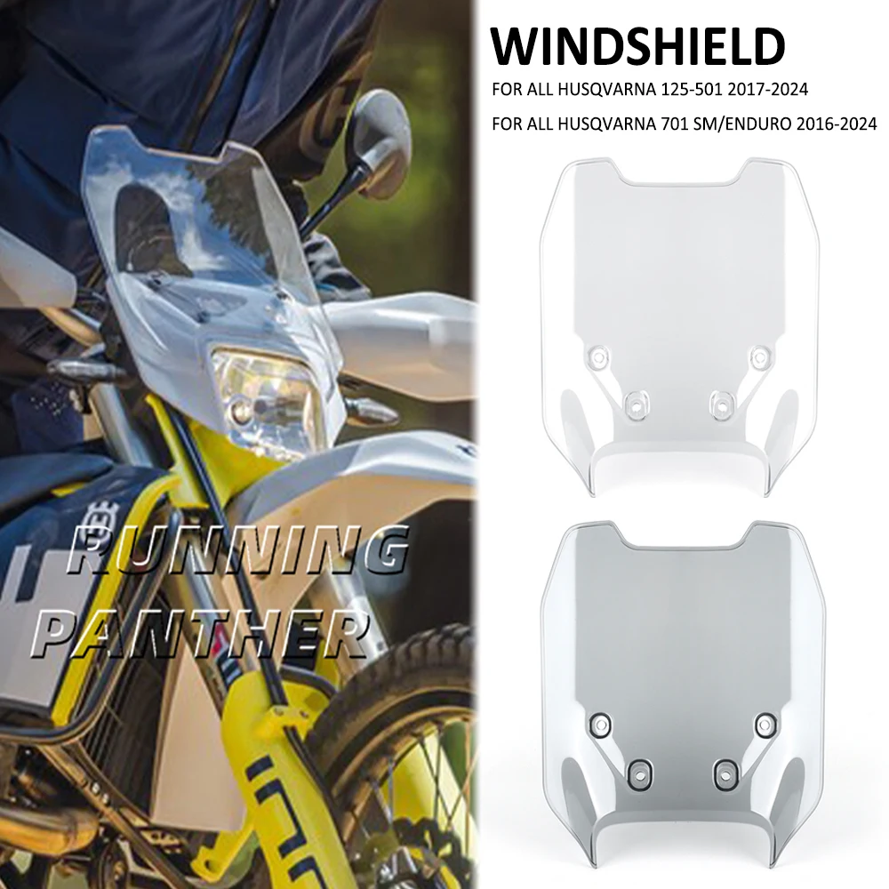 

Motorcycle Windshield Windscreen Wind Deflector For Husavarna 701 SM/Enduro FC350/450 FE250/350/501/450 TC125/250 TE150/250/300