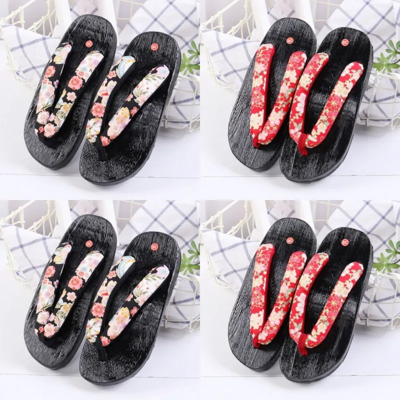 Comfortable Japanese Style Women's Sandals Straw Slippers Casual Fashionable Slippers That Match Kimono Summer Season