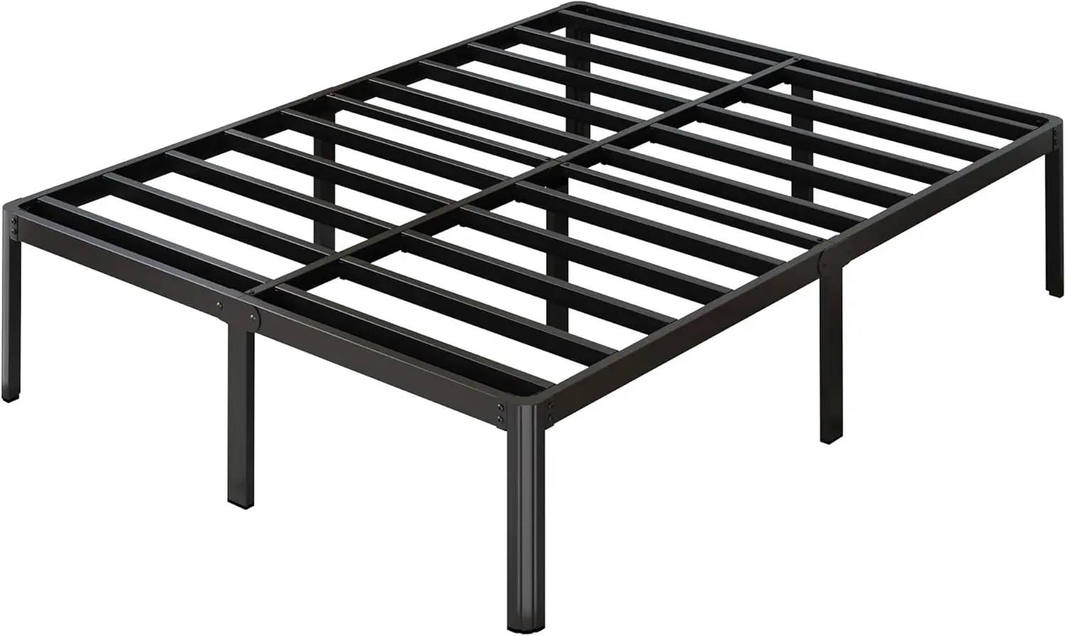 Bed Frames No Box Spring Needed, Heavy Duty Cal King Metal Platform Bed Frame with Rounded Corner Legs, Easy Assembly, Noise Fre