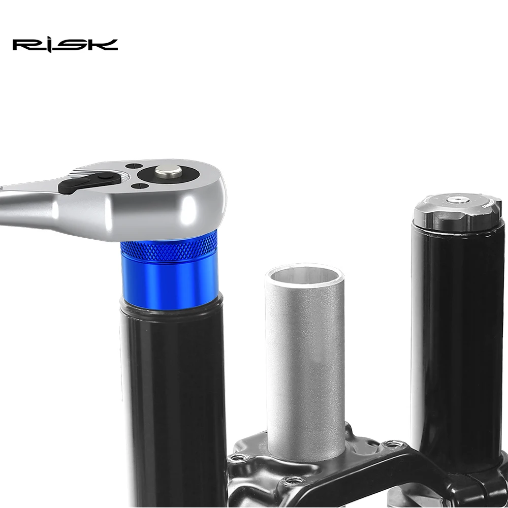 RISK Bike Bicycle Front Fork Cap Topcap Socket Tool Repair Removal Kit for Fox 36,38,40,Z1,Z2 Use for 3/8" Ratchet Drive - Image 3