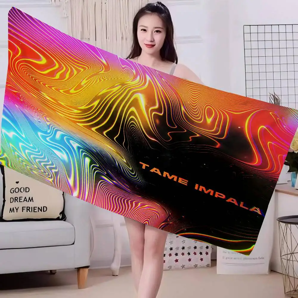 Band T-Tame I-Impala Microfiber Blanket Quick Drying Beach Towels Oversized Printing Super Absorbent Pool Towel Blanket