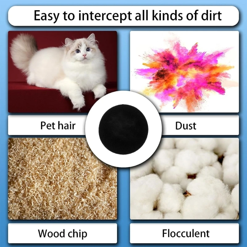 Éponge remplacement avec filtre Hepa, 6 pièces, pour P1 Kits toilettage pour animaux compagnie, accessoires pièce