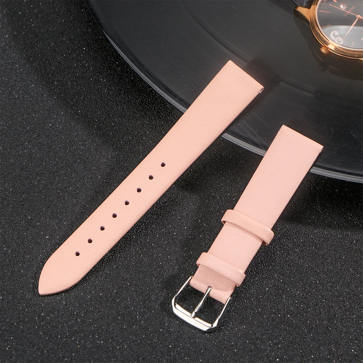

Ultrathin Band Cattlehide Endurable Quick Release Adjustable Strap For Endurable Watch Strap 18Mm Pink