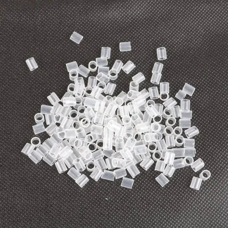 500pcs Heat Shrink Micro Links Black Shrinkable Tubes Hair Beads Clear Adhesive Shrinkies Glue Lined Tubes for hair extensi