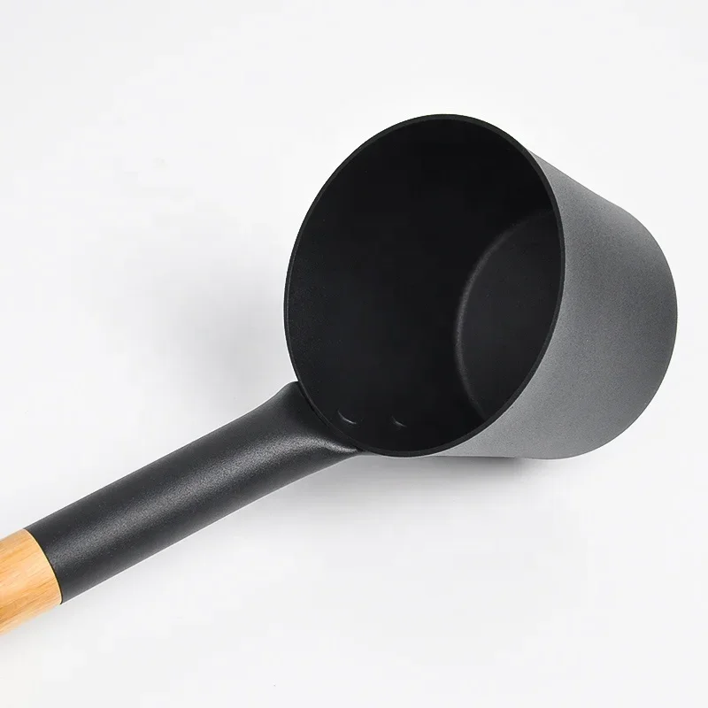 Manufacturer Direct Sales Sauna Black Aluminum Bucket Aluminum Spoon Sauna Room Special Accessories