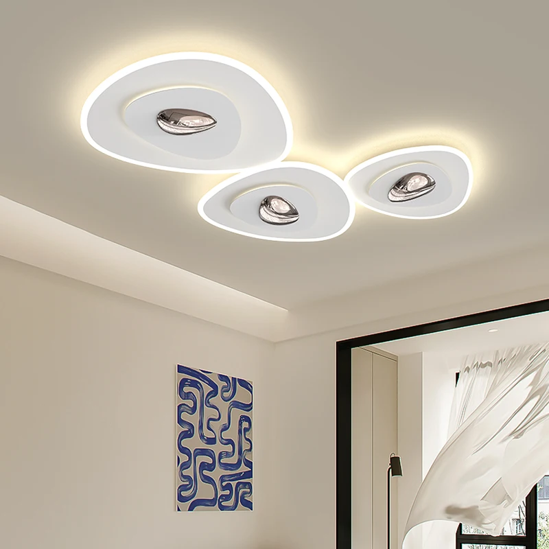 Imagem -05 - Luzes de Teto Ultra Fina Sala Casa Inteligente Lâmpada Nórdico Simples Criativo Moderno Creme Branco Led Fixture Paralelepípedo