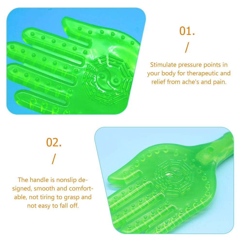 

2pcs Palm Slapping Board Massage Pat Body Acupoint Stick Tapping Silica Gel Tool Hammer for Home Use Stimulate Pressure Points