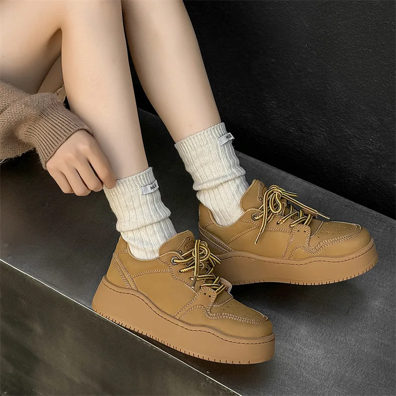 Unisex Fashion Sneakers Women Shoes for Men Tennis Retro Y2K Brown Punk Skateboard Shoes Designer Couple Sports Casual Shoes