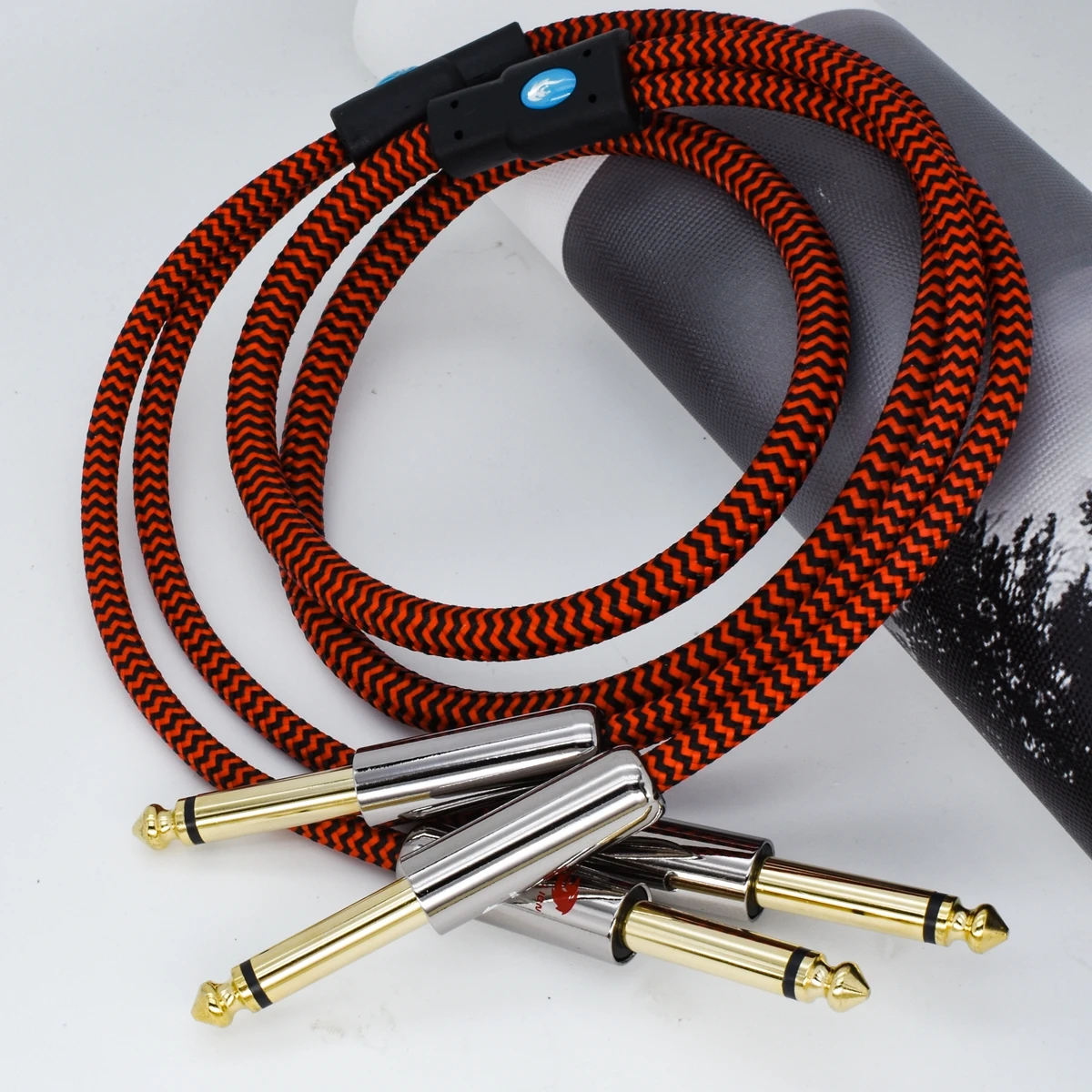 Hifi Guitar Cable Dual 1/4 Inch to Dual 1/4 Inch for Sound Mixer Electric Organ 6.3mm 2:2 TS Jack Audio Cable 1M 2M 3M 5M 8M 10M