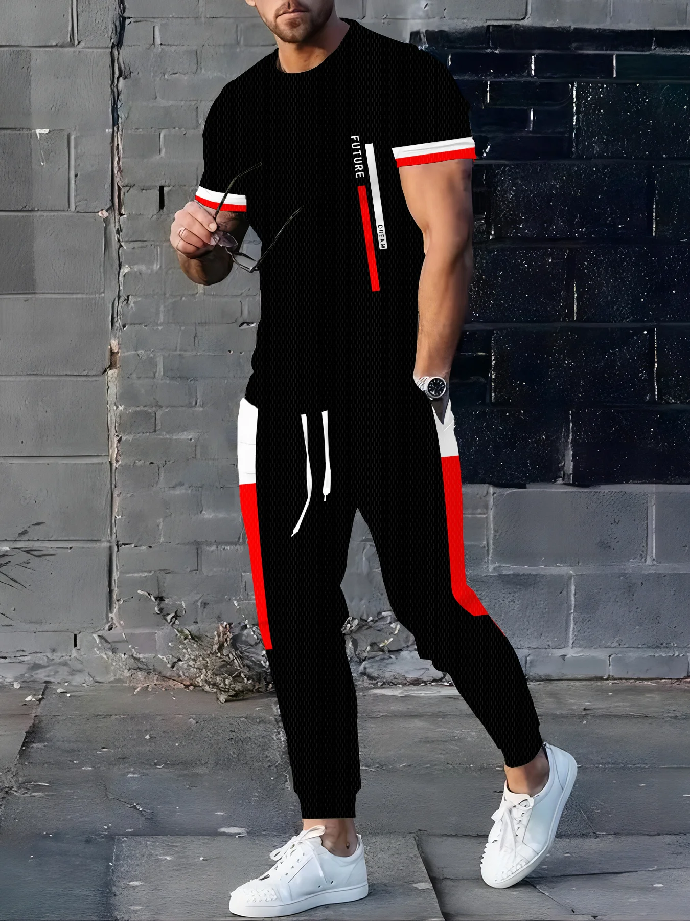 

A brand-new men's set for summer 2025 featuring quick-drying breathable casual fashionable and comfortable sportswear