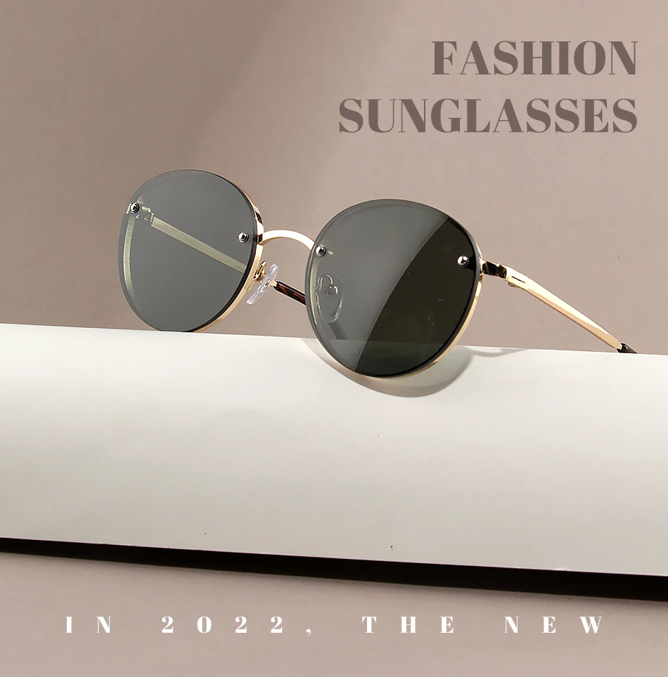 

Kenbo Classic Round Sunglasses Woman Fashion Brand Designer Luxury Metal Mirror Sun Glasses Retro UV400 Small Frame Eyewear