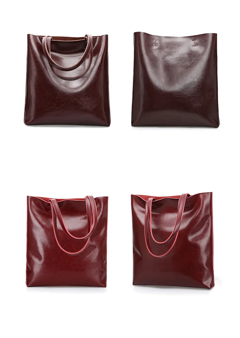 2024 büro Hand Schulter Taschen Für Frauen Tote Kuh Leder Tasche Damen Echtes Leder Handtaschen Große Frauen Tasche Große Vintage Weibliche – Detail 19