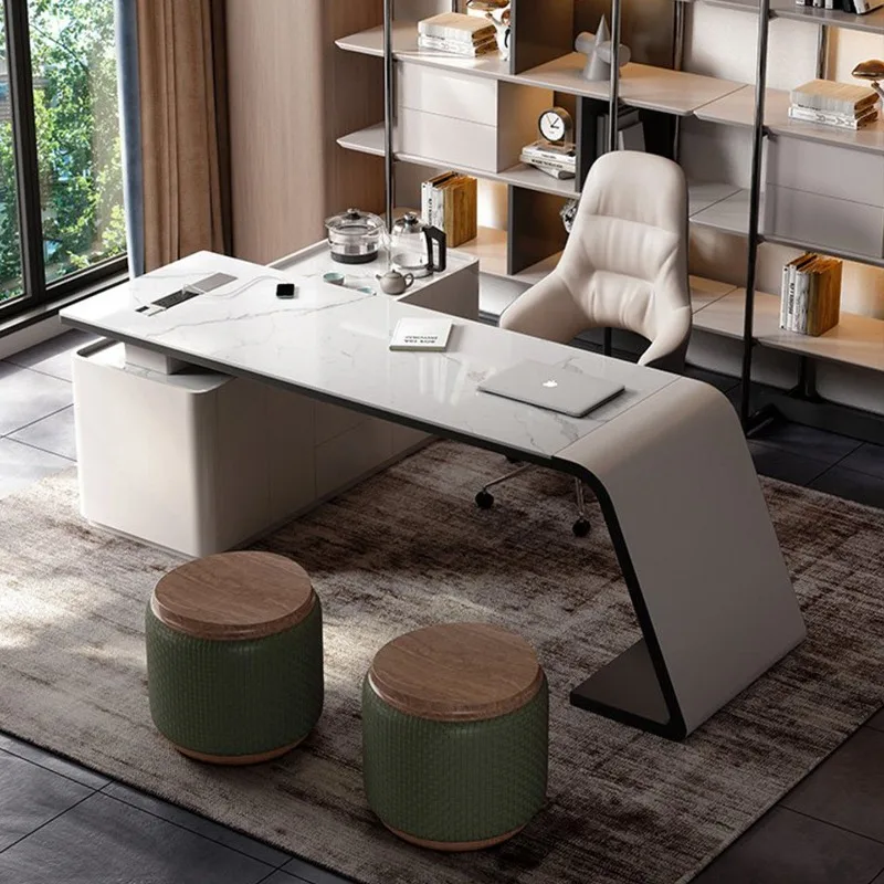 Drawer Storage Office Desk Wooden Modern Computer Decoration European Office Desk Aesthetic Display Ufficio Unique Furniture