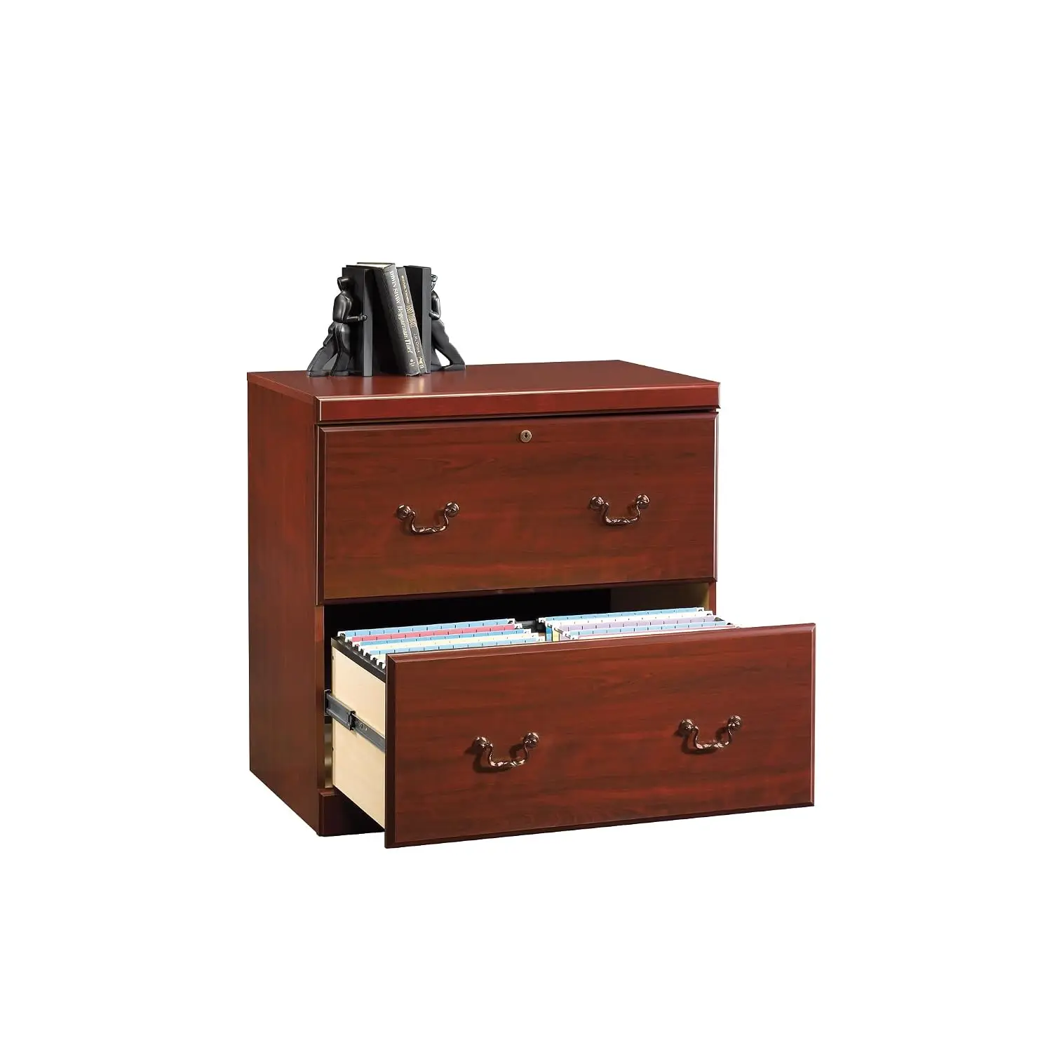 Lateral File Cabinet Wooden Storage Classic Cherry Finish Office Home 2 Drawer, Customized