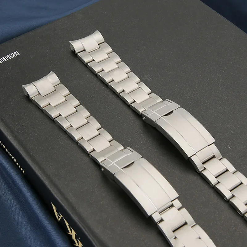 สร้อยข้อมือนาฬิกาสำหรับ Rolex Daytona GMT Submariner Watch Accessories สายนาฬิกาโลหะสแตนเลสดึงตะขอสายนาฬิกาข้อมือโซ่