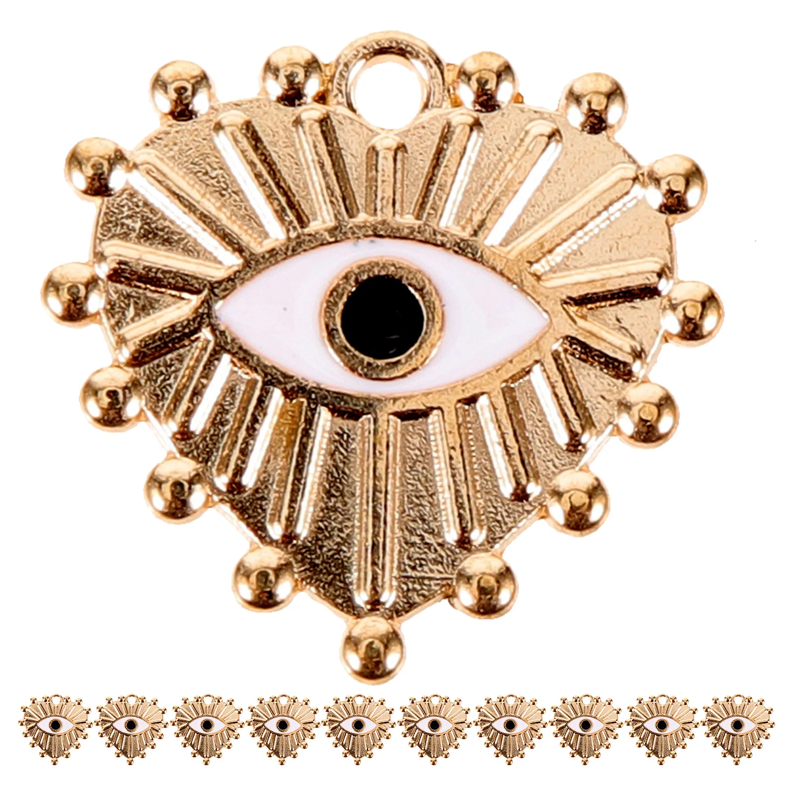 

20 Pcs DIY Alloy Jewelry Accessories Love Eye Oil Pendant Pieces 1 Set (kc Gold) Metal Heart Charms Cell Phone with Crafts