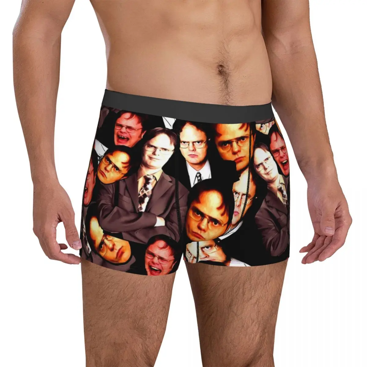 Dwight Schrute Underwear The Office Stretch Panties Design Boxer Brief 3D Pouch Man Plus Size Trunk