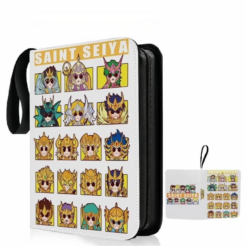 400pcs/900pcs Saint Seiya Card Album Book Folder 4/9 Card Slots Collections Zipper Double Pocket Zipper Card Binder Holder