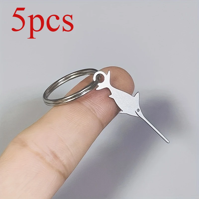 5pcs Mobile Phone Card Removal Tool Swordfish-shaped Stainless Steel NeedleMobile Phone SIM Card Tray Disassembly Ejector Needle